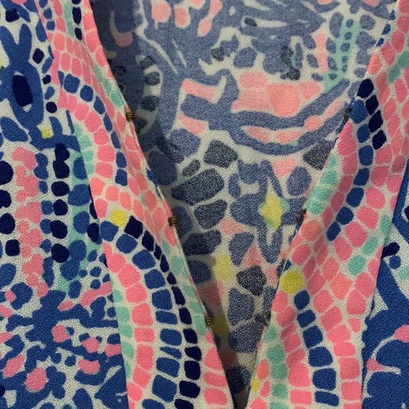 EUC Lilly Pulitzer Achelle Swing Dress in Multi Tic Tac Tile sz XXS - Picture 9 of 9